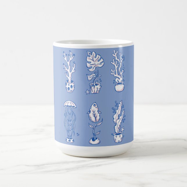 Surreal Ocean Botanik Kaffeetasse (Mittel)