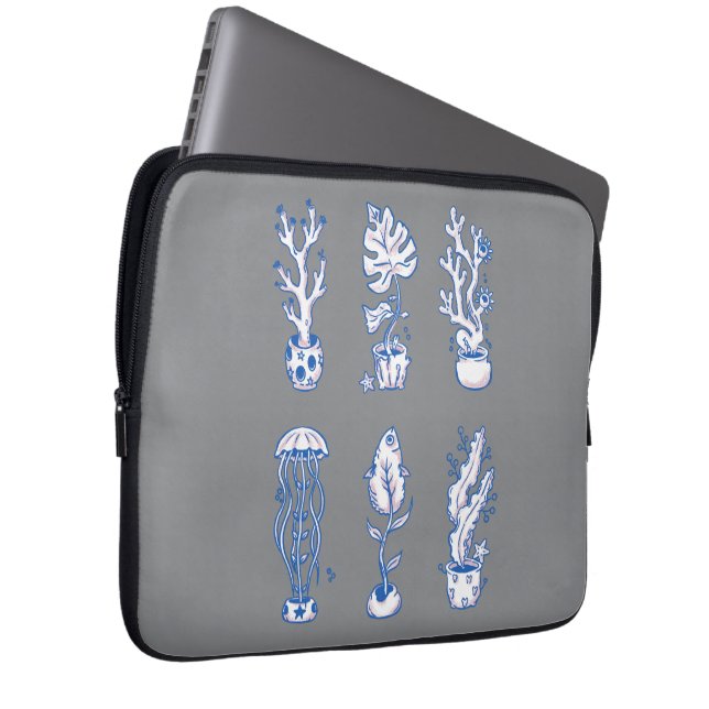 Surreal Ocean Botanik Laptopschutzhülle (Vorne Rechts)