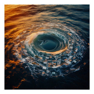 Surreal Ocean Maelstrom von Erinnerungen Poster
