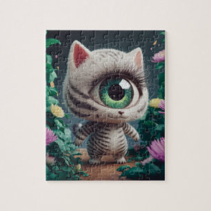 Surreal One Mit Augen Zebra Kitty