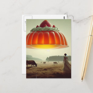 Surreal Orange Sweet Leckerei in der Milchweide Postkarte