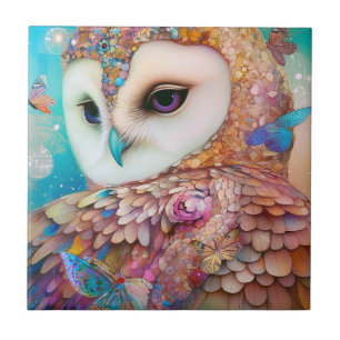 Surreal Owl Fantasy Art Fliese