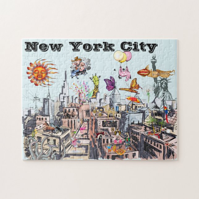 Surreal Pop Art beschäftigt New York City (Horizontal)