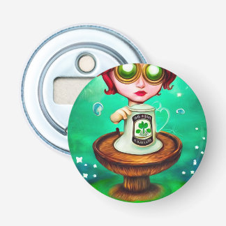 Surreal Pop St. Patrick's Day Beer Girl Flaschenöffner