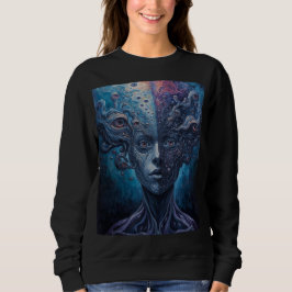Surreal Psychedelic Multiple Eyes Split Vision Sweatshirt