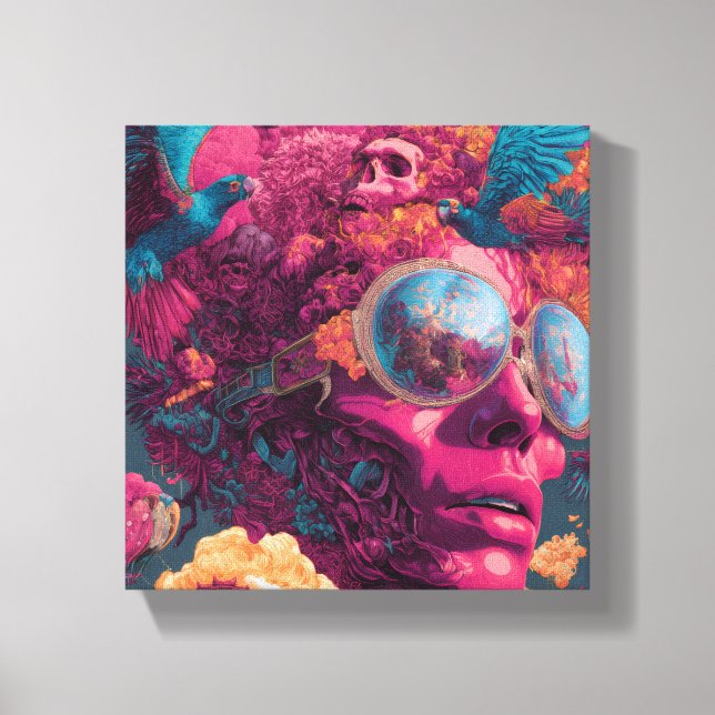 Surreal Psychedelic Wall Art on Stretched Leinwand (Vorderseite)
