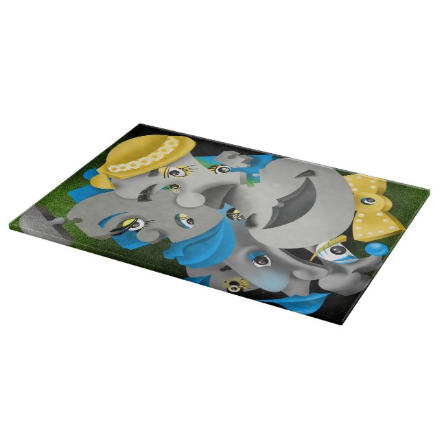 Surreal Puzzle Faces Chopping Board Schneidebrett (Ecke)