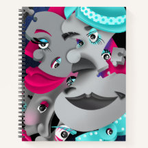 Surreal Puzzle Faces Notebook