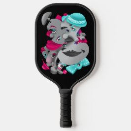 Surreal Puzzle Faces Pickleball Paddle