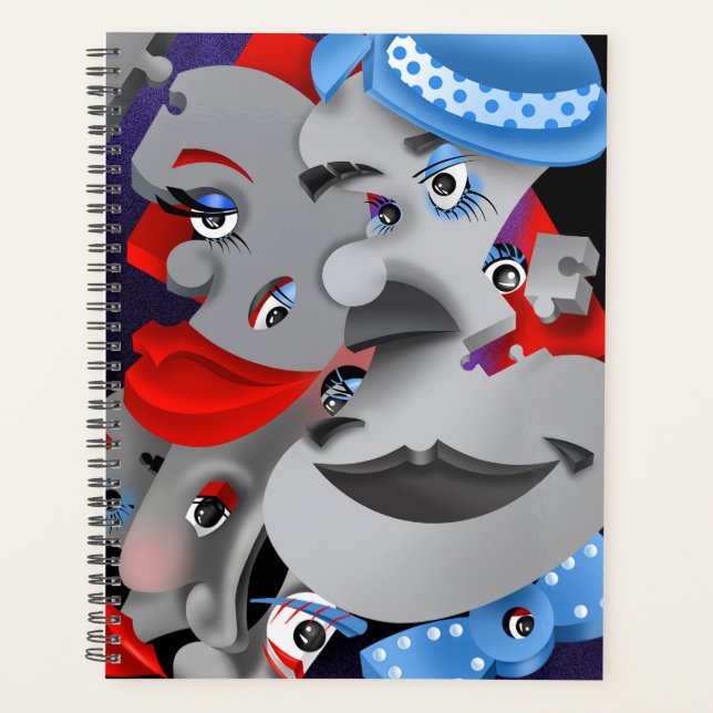 Surreal Puzzle Faces Planer (Vorderseite)