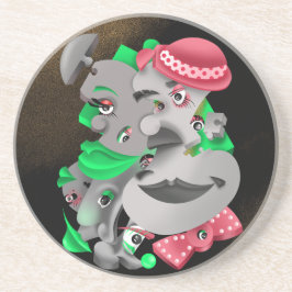 Surreal Puzzle Faces Untersetzer