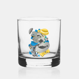 Surreal Puzzle Faces Whiskey Glass Whiskyglas