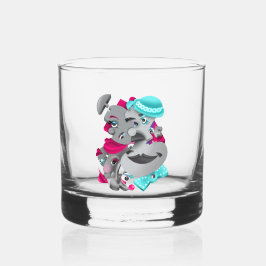 Surreal Puzzle Faces Whiskey Glass Whiskyglas