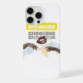 Surreal rauchende Lippen und Michelangelo-Hände Po iPhone 15 Pro Max Hülle