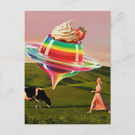 Surreal Regenbogen Sweet Leckerei Postkarte