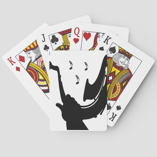 Surreal Saxophon Player Spielkarten (Rückseite)