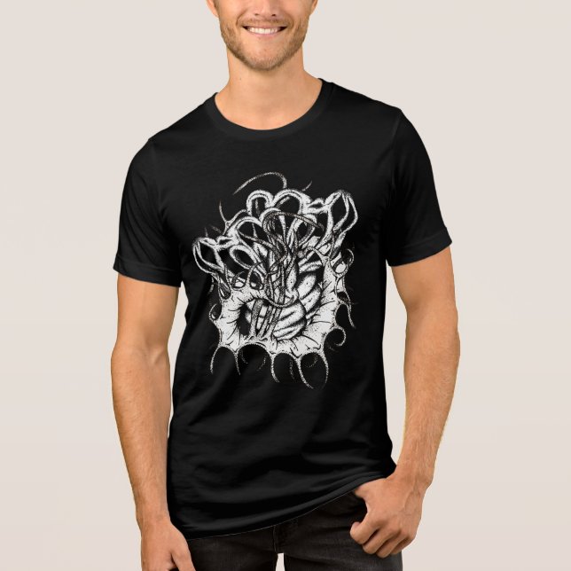 Surreal schreiben Merkwürdige Abstrakte Kunst Graf Tri-Blend Shirt (Vorderseite)