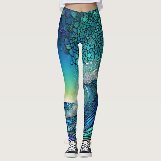 Surreal Seascape Leggings (Vorderseite)