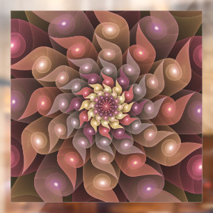 Surreal Shiny Blume Modernes Abstraktes Fraktal Ku Fensteraufkleber