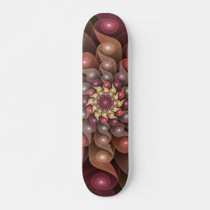 Surreal Shiny Blume Modernes Abstraktes Fraktal Ku Skateboard