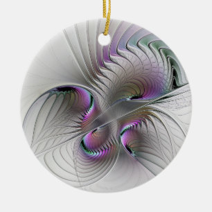 Surreal Shy Beauty Modernes Abstraktes Fraktal Kun Keramik Ornament