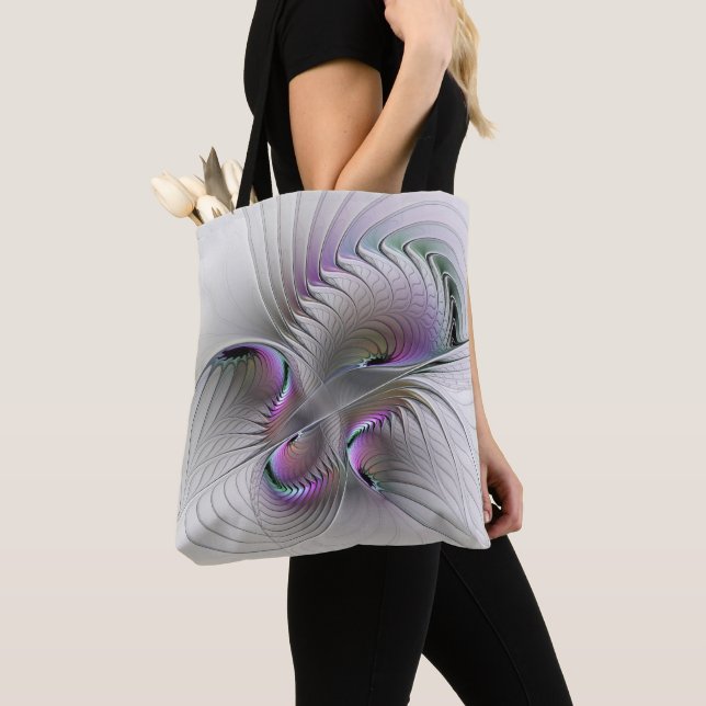 Surreal Shy Beauty Modernes Abstraktes Fraktal Kun Tasche (Von Nahem)