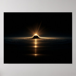 Surreal Silhouette fällt in bunte kosmische Stimme Poster