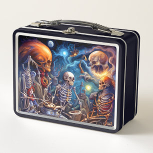 Surreal Skelette II Metall Brotdose