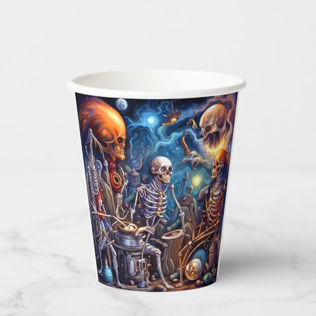 Surreal Skelette II Pappbecher (Vorderseite)