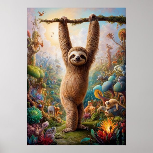 Surreal Sloth Safari Poster (Vorne)