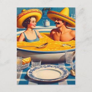 Surreal Soup Hot Tub Postkarte