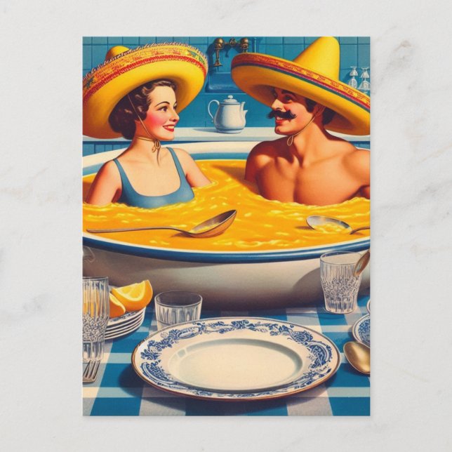 Surreal Soup Hot Tub Postkarte (Vorderseite)