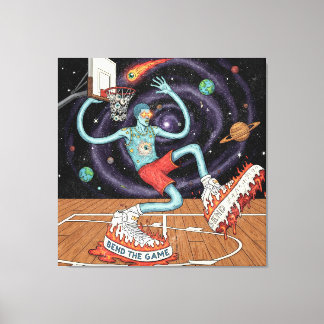 Surreal Space Dunk Stretched Canvas Print Leinwanddruck