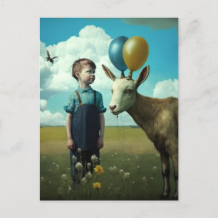 Surreal Spring Szene Postkarte