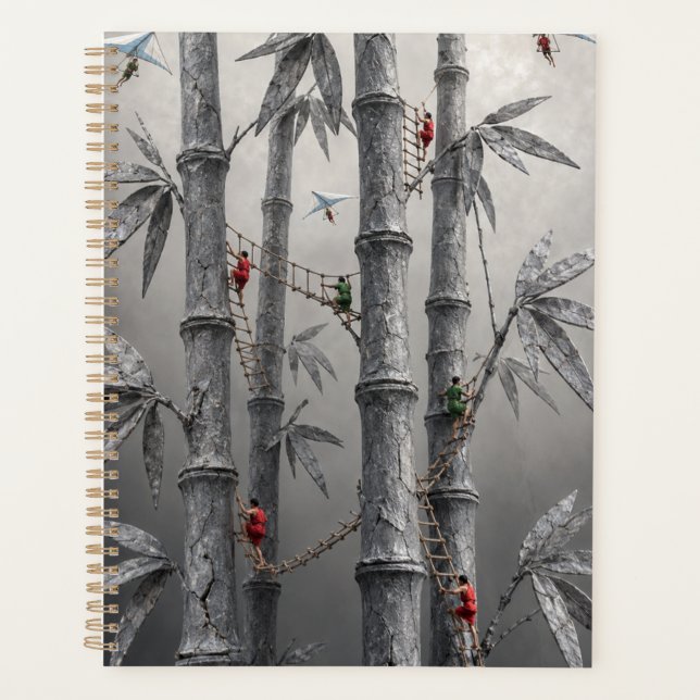 Surreal Stone Bamboo Adventure Hardcover Notebook Planer (Vorderseite)