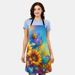 Surreal Sunflores Schürze