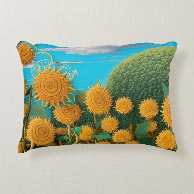 Surreal Sunflowers Dekokissen (Vorderseite)