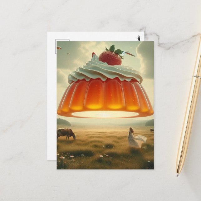 Surreal Sweet Leckerei Postkarte (Vorderseite/Rückseite Beispiel)