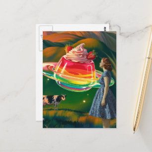 Surreal Sweet Leckerei UFO Postkarte