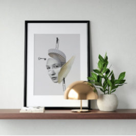 Surreal Vintage verrückte Kunst Poster