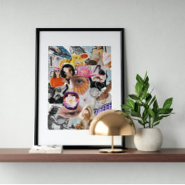 Surreal Vintage verrückte Kunst Poster