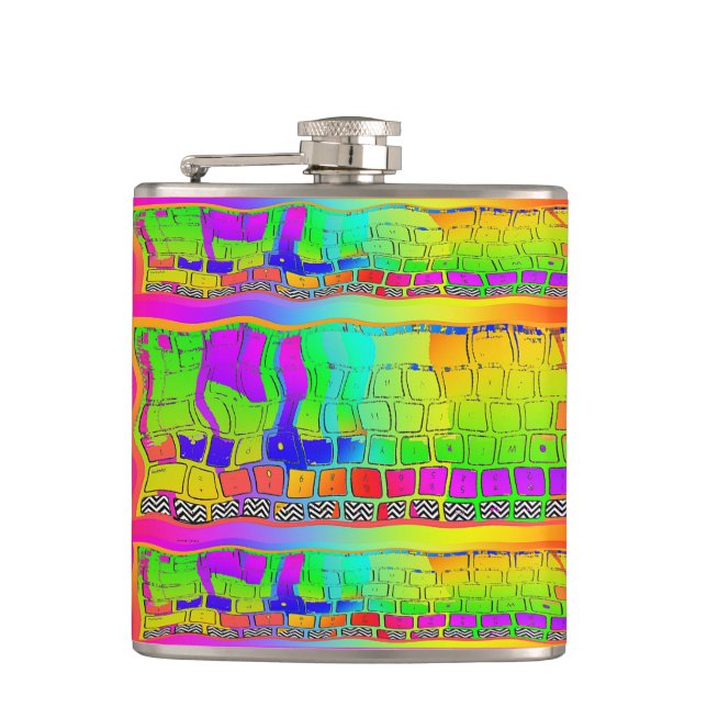 Surreal Vinyl Wrapped Flask Flachmann (Vorderseite)