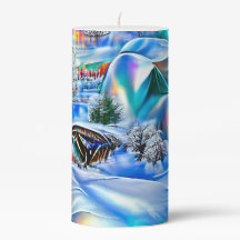Surreal Winter Wonderland mit eisigen Lichtern
