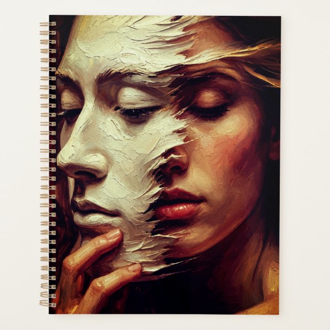 Surreal Woman Portrait with Painted Mask Planer (Vorderseite)