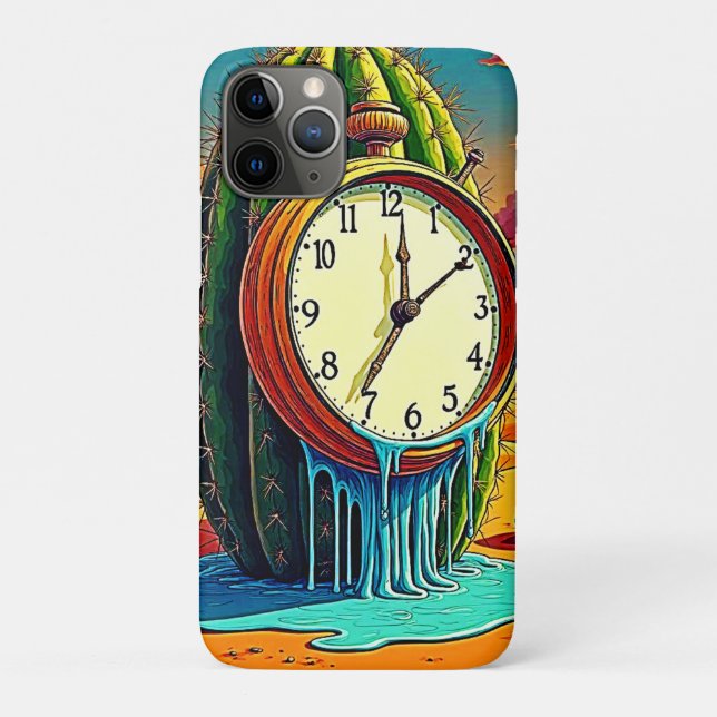 Surreal Wüstenuhr Kunst Case-Mate iPhone Hülle (Rückseite)