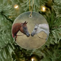 Surreal zwei Pferde Malerei.