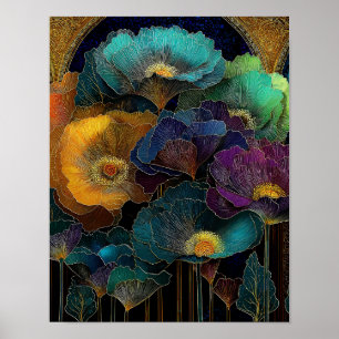 Surreale Blumen-Wandkunst – 4×5-Druck zum Herunter Poster