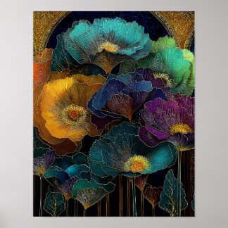 Surreale Blumen-Wandkunst – 4×5-Druck zum Herunter Poster