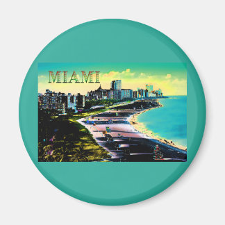 Surreale Farben von Miami Beach Florida Magnet