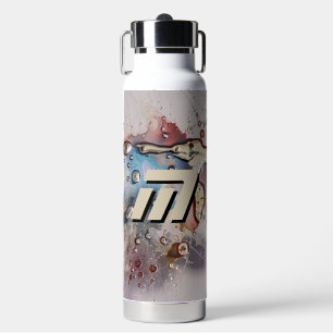 Surreale metallische Fluid-Kunst mit individuellem Trinkflasche